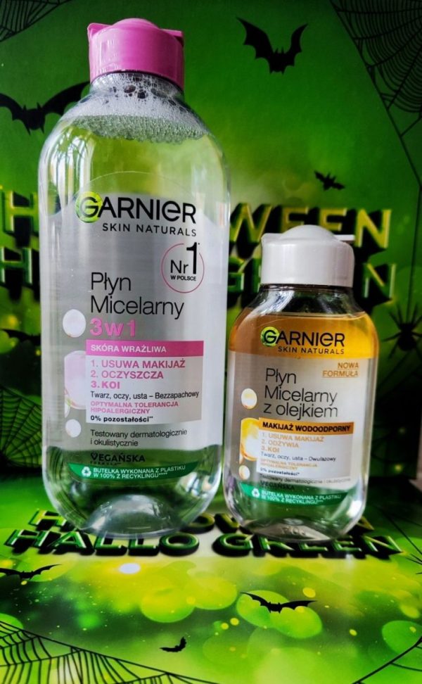 Garnier Skin Naturals Płyn Micelarny do skóry wrażliwej i Garnier Płyn Micelarny z olejkiem arganowym