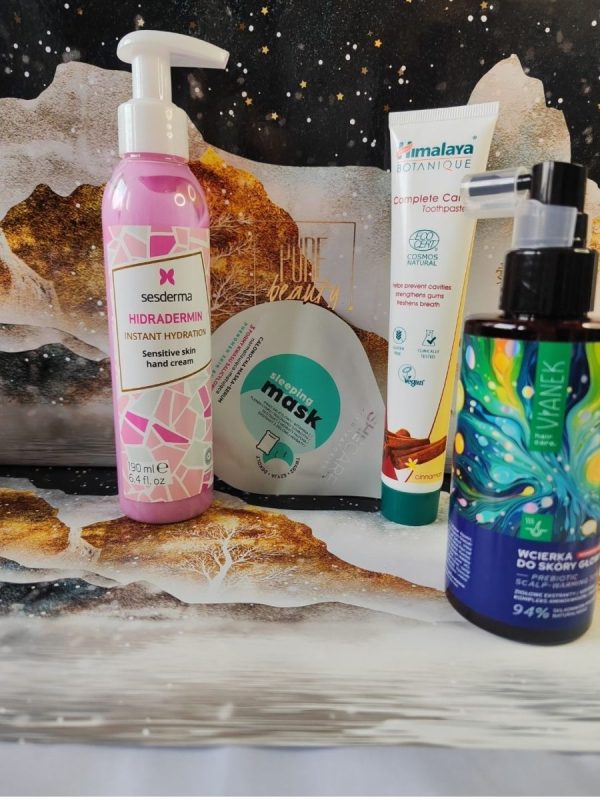 Sesderma Hidradermin – Krem Nawilżający do Rąk, Shecare Laboratories Całonocna Maska Serum Normalizująco-Matująca, Vianek Prebiotyczna Rozgrzewająca Wcierka do Skóry Głowy,Himalaya Botanique Cynamonowa Pasta do Zębów